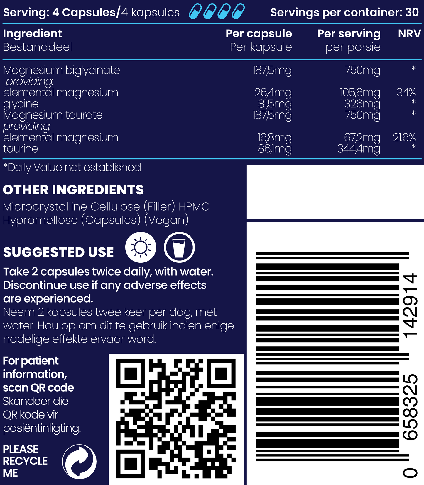 BodyMAG (Magnesium Biglycinate and Magnesium Taurate) Genologix
