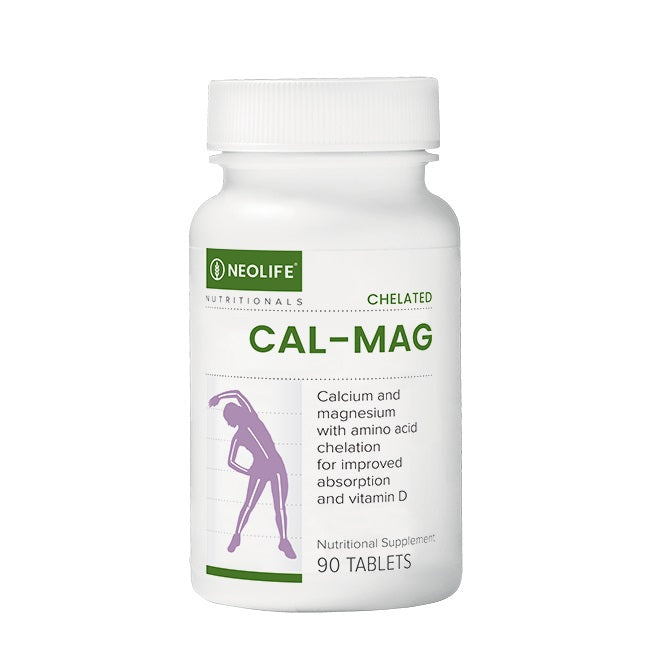 Neolife Cal-Mag supplement bottle on a white background