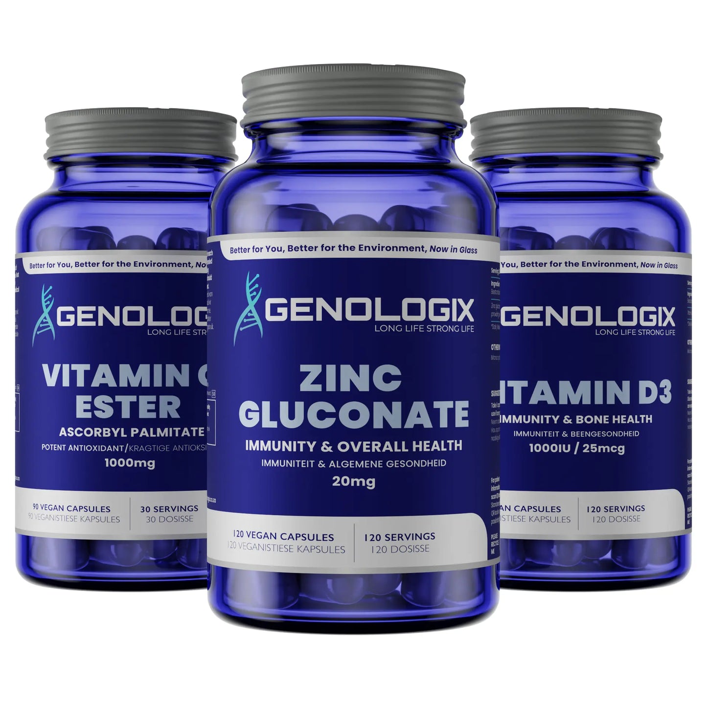 Immunity Bundle (Vitamin C Ester, Zinc and Vitamin D3) Genologix