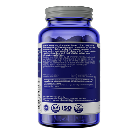 Supplement details and ingredients of Lions Mane Mushroom 1000mg supplement capsules.