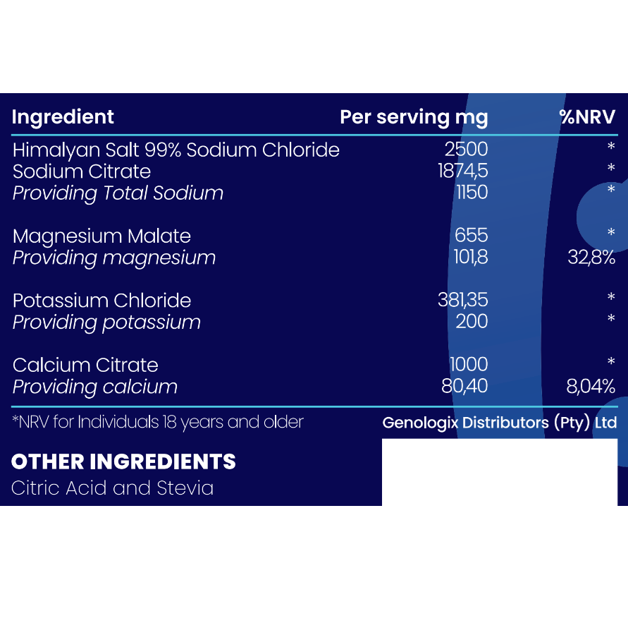 ElectroCharge ™ Premium Electrolytes x 25 Sachets Genologix