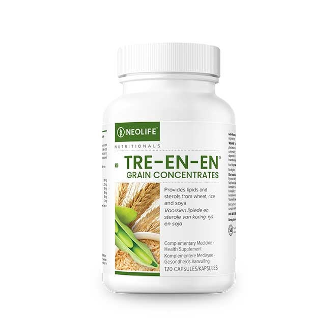Neolife Tre-En-En Grain Concentrates supplement bottle on a white background