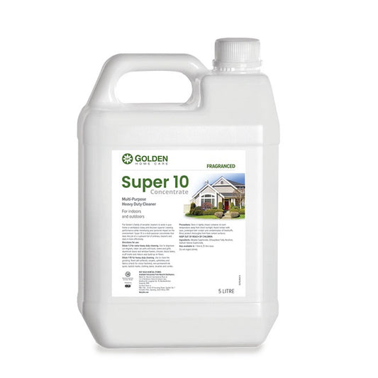 White bottle of Golden Super 10 Concentrate on a white background