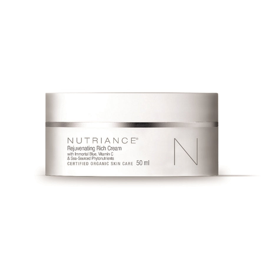 Nutriance Rejuvenating Rich Cream jar on a white background