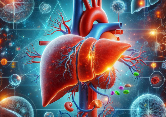 AI generated image of a colourful Liver