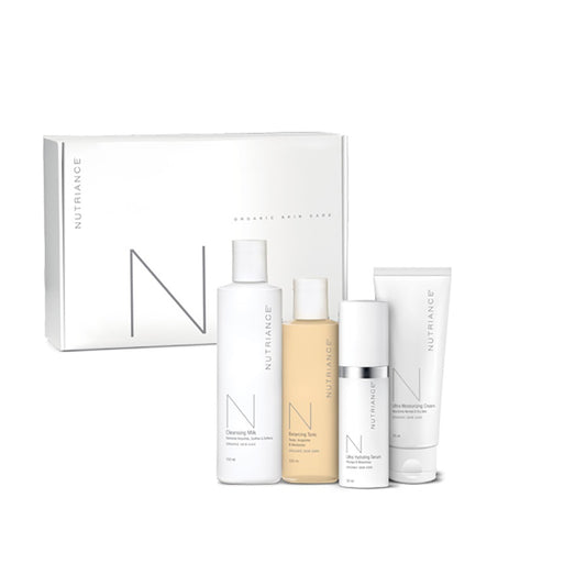 Nutriance skincare product set on a white background