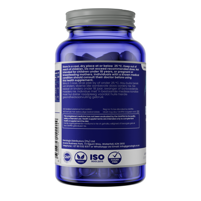 Supplement details and ingredients of BODYMAG Magnesium Biglycinate and Magnesium Taurate 1500mg capsules for general health.