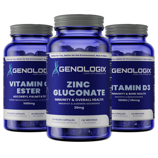 Immunity Bundle (Vitamin C Ester, Zinc and Vitamin D3) Genologix