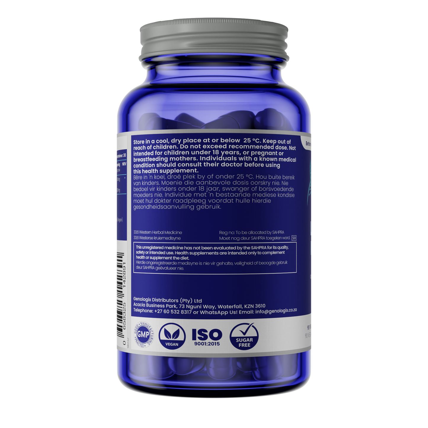 Supplement details and ingredients of Lions Mane Mushroom 1000mg supplement capsules.