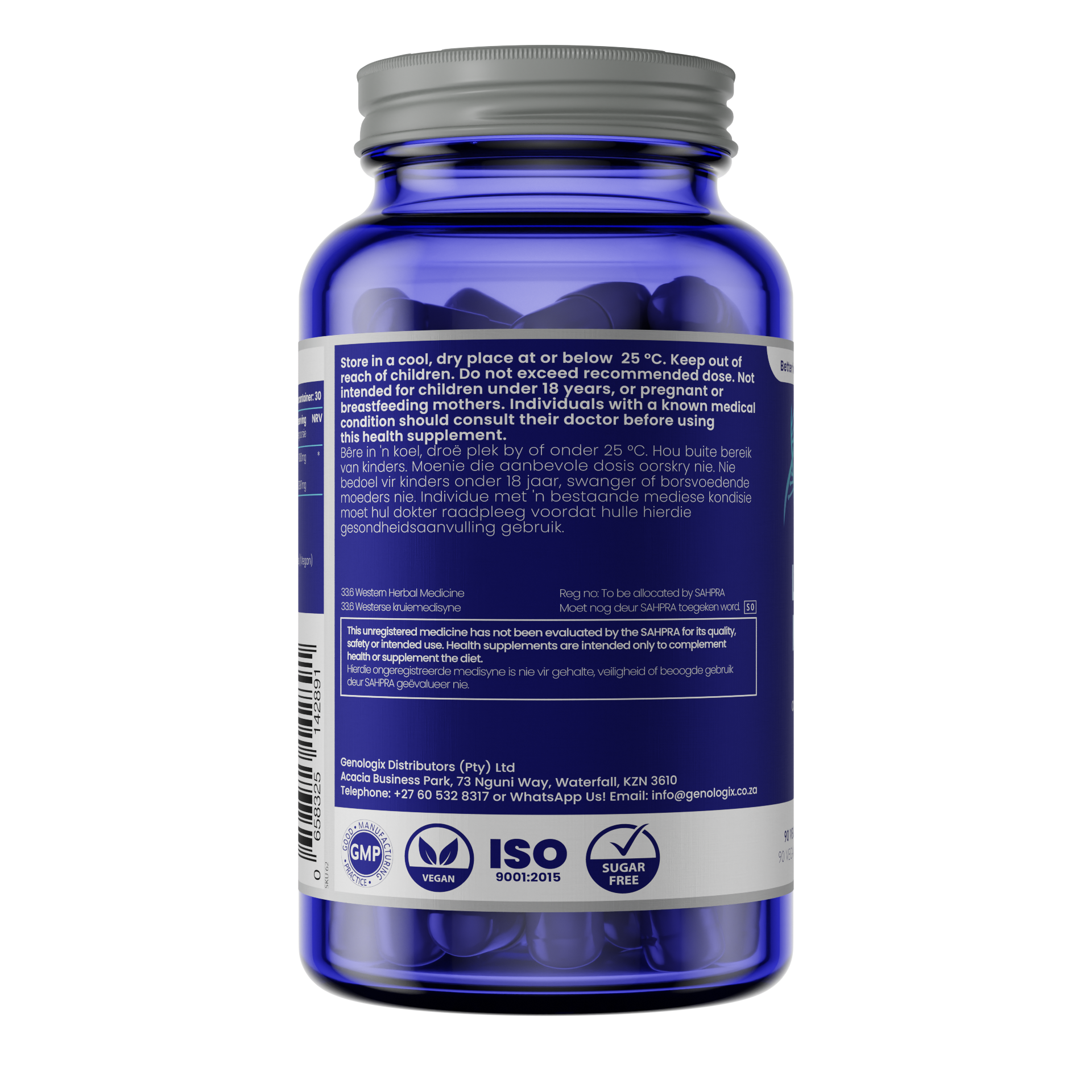 Supplement details and ingredients of Lions Mane Mushroom 1000mg supplement capsules.