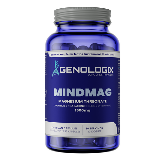 Mindmag Magnesium L-Threonate 1500mg capsules for cognition and relaxation.