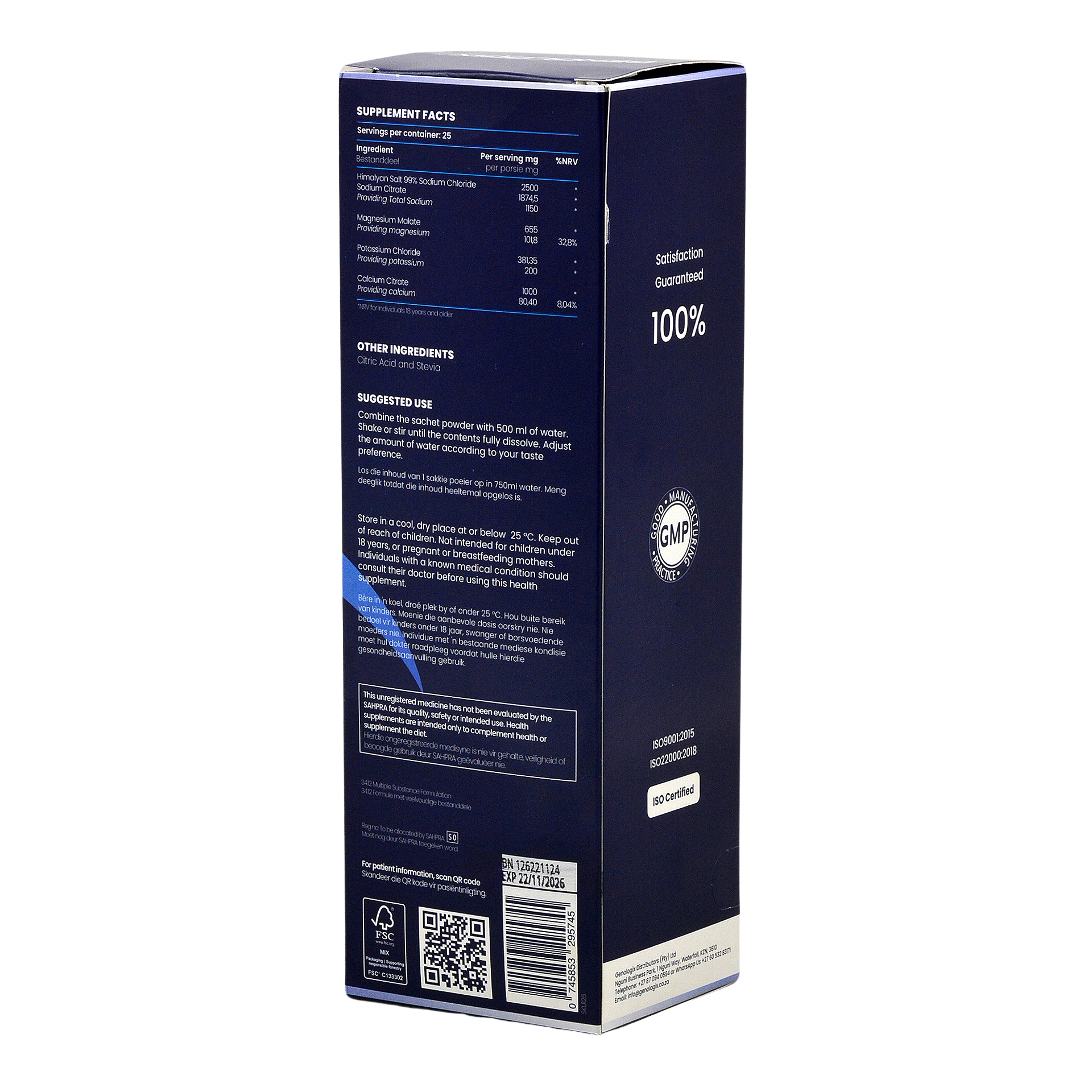 ElectroCharge ™ Premium Electrolytes x 25 Sachets Genologix