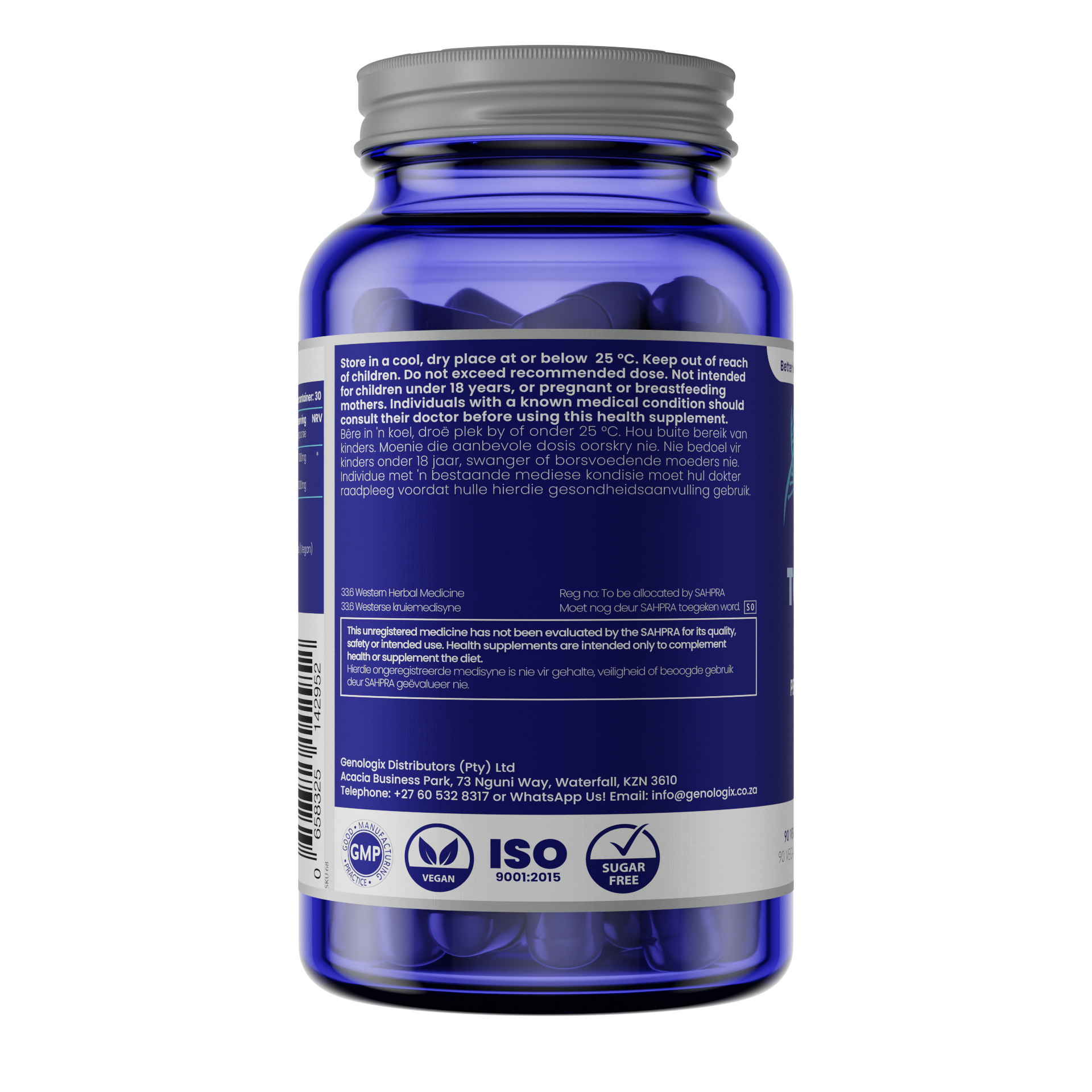 Supplement details and ingredients of Tongkat Ali 1000mg capsules.
