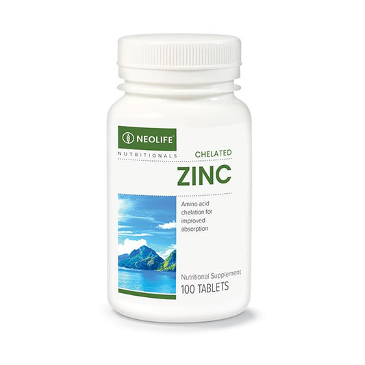 Neolife Zinc supplement bottle on a white background