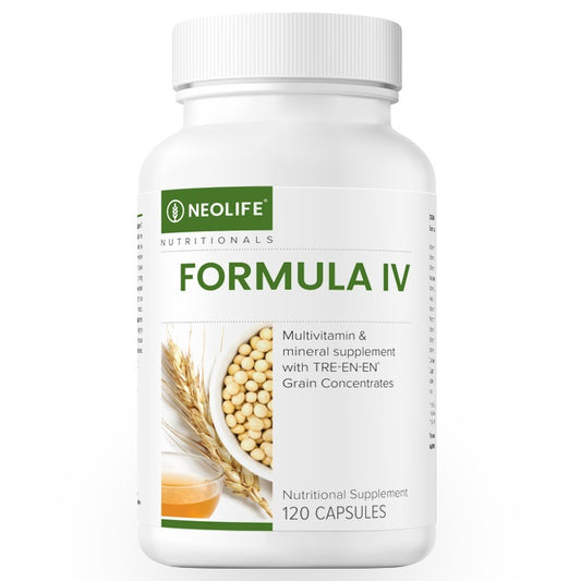 Neolife Formula IV supplement bottle on a white background