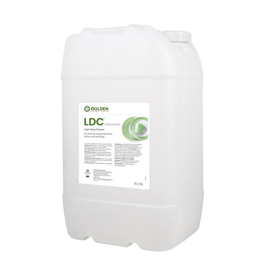 Large container of Golden Clean LDC Concentrate on a white background