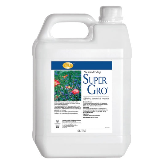 Super Gro fertilizer container on a white background