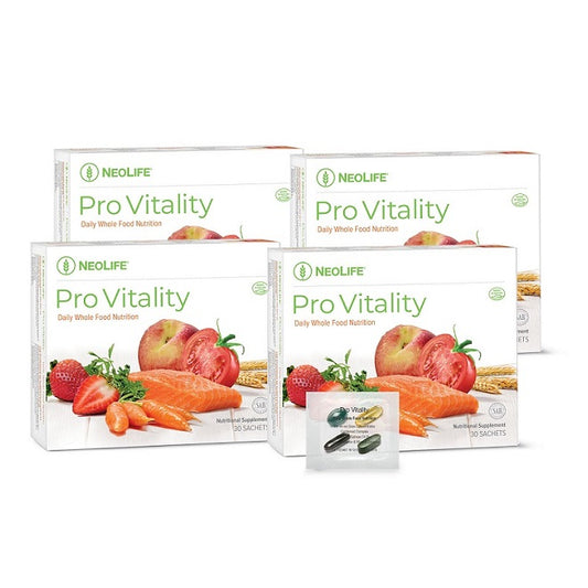 Neolife Pro Vitality supplement packages on a white background