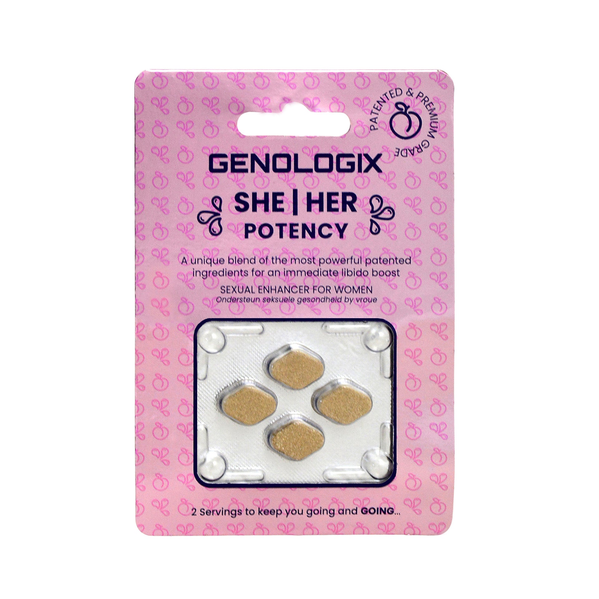 SHE | HER Potency sexual enhancer tablets for women.