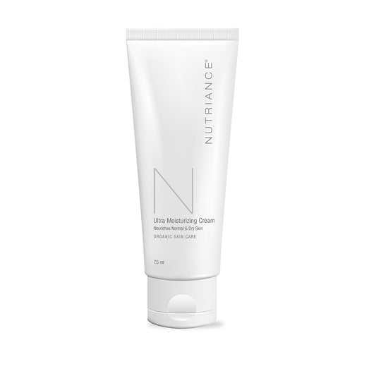 White tube of Nutriance Ultra Moisturizing Cream on a white background